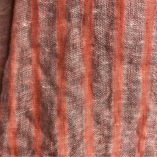 Flax orange coral striped linen sleeveless top size P or Extra Small - Picture 5 of 13