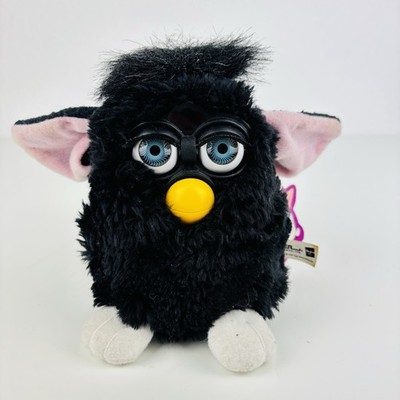 Hasbro Furby 1998 Schwarz Tiger Electronics Deutsch m. Etikett Getestet Vintage