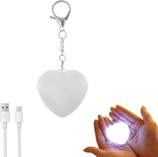 USB Heart Pattern Touch Sensing Light Handbag Lamp Accessories LED Keychain Gift