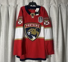 Florida Panthers 2024 Stanley Cup Adidas Authentic Hockey Jersey 50 NWT GE5635