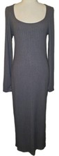 NWT L Gray Knit Bodycon Long Sleeve Dress w/Side Slit by Wild Fable MSRP 22