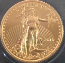 2016 US American Eagle .9999 1/10 oz. Pure Gold $5 dollar coin 5800.00 per troy oz