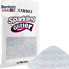 100G / 3.5 Oz Silver Glitter, Holographic Fine Glitter for Crafts, Resin, DIY Je
