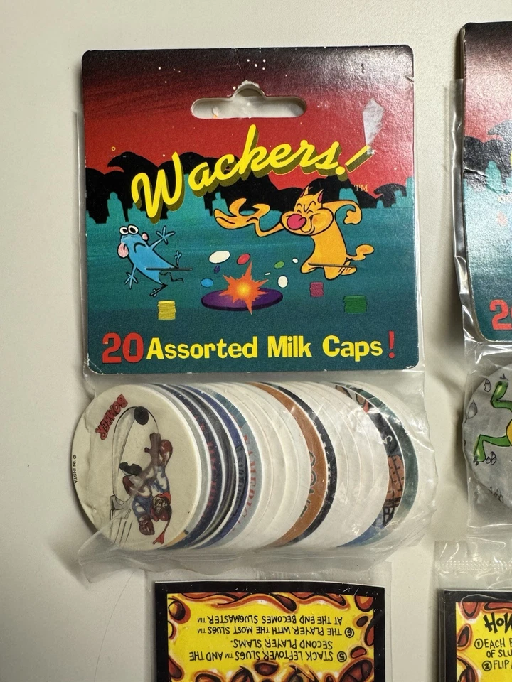 2 Slug Series 1 & 2 Wackers Vintage 90's" POGS (4 Sealed pkg) NOS 50 Pogs Total - Image 2 of 4