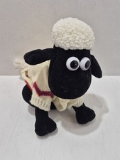 Vintage Shaun the Sheep in Jumper Sweater Plush Toy Wallace Gromit Born to Play