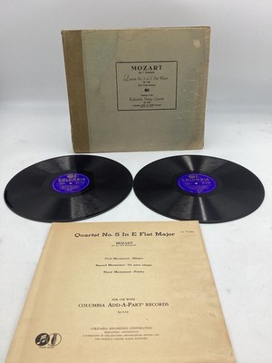 ROTHSCHILD STRING QUARTET Mozart No.5 e Flat Major (COLUMBIA 2x 10  78 SHELLAC)