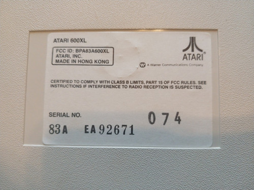 VTG 1983 Atari 600XL Home Computer W/Cords And Owners Manual Power Tested - Picture 12 of 23