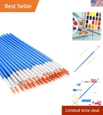 Compact Bulk Set of 30 Round Paint Brushes - Ideal for Art Classes & Crafts