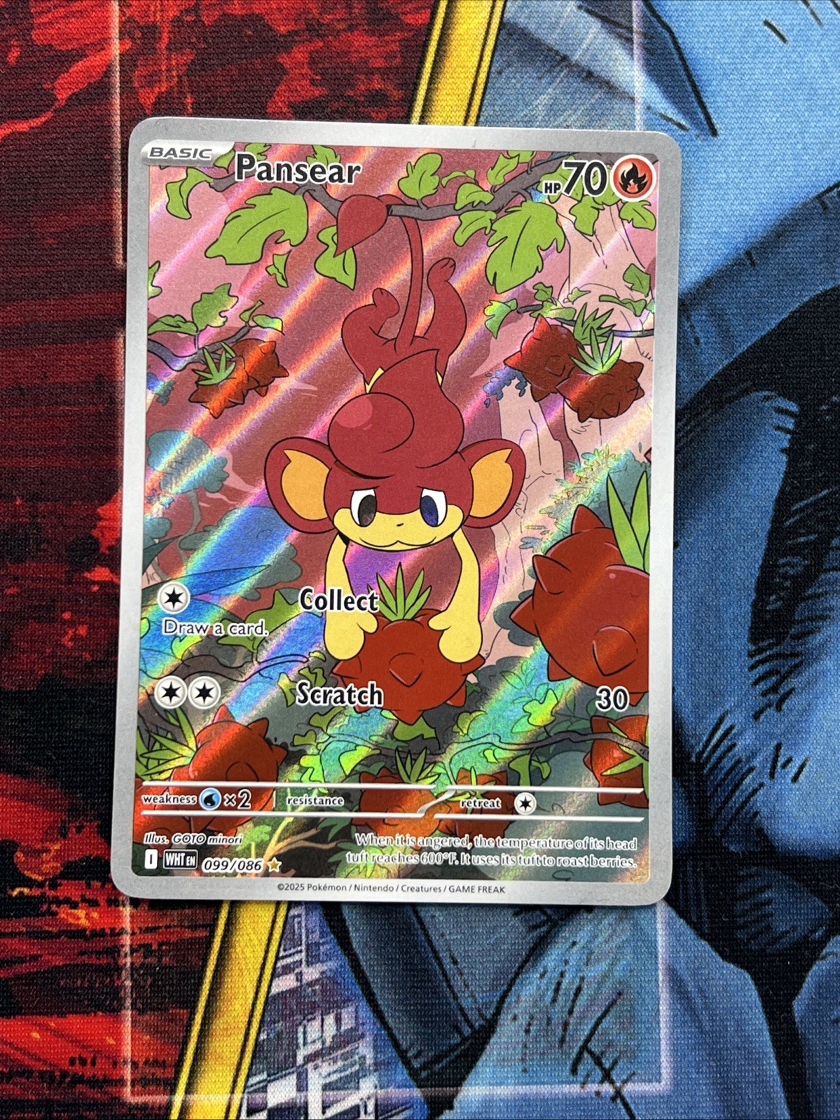 Pansear 099/086 Sv: White Flare Holo Illustration Mint Condition