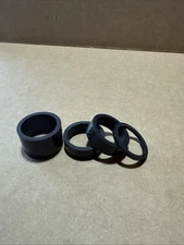 Set of Four 4 Black Carbon Fiber One Inch 1" x 42mm Headset Spacers rys58