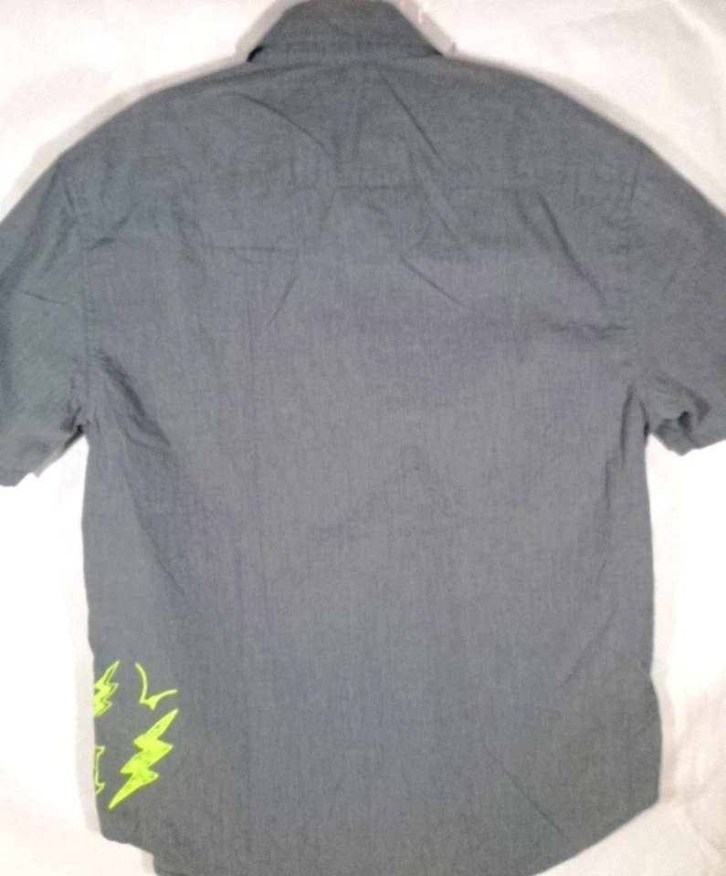 Ecko Unltd-Mens Short Sleeve-Casual Button Down Shirt-Large Slim Fit-Gray - Image 3 of 4