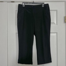Zenergy Golf by Chico's Neema Lightweight Stretch Crop Pants Sz 1.5 M/10 Black
