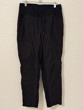 LULULEMON Dance Studio Crop II Unlined Pants Women's 8 Black Drawstring Cinch
