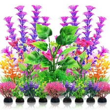 QUOZUO Aquarium Decorations Plants, 2 inches to 7.9 inches, Multiple Colors 