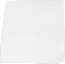 Mechaly Set of 3 Solid 100% Polyester Unisex Bandanas White 