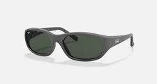 Ray-Ban Daddy-O Matte Rubber Black/Green 59 mm Sunglasses 0RB2016 W257859