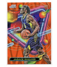 Jarace Walker 2024 Topps Chrome #158 Cosmic Orange Wave RC /25 Indiana Pacers