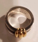 1995 Retired Tiffany & Co 925 Sterling Silver And 18k Gold Ring — photo 2