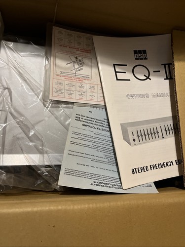 Ecualizador estéreo BSR EQ-2 cara plateada nuevo stock antiguo - Imagen 4 de 8