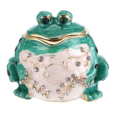 ELLDOO Mini Frog Trinket Box, Metal 2.12'' x 1.61'' x 1.85'', multicolor