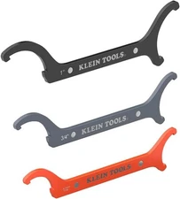 Klein Tools 50901R Conduit Locknut Wrench Set, 1/2, 3/4 and 1-Inch, Straight... 
