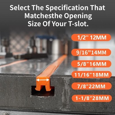 T-Slot Covers For Milling Machines prevent T-slots from entering more debris