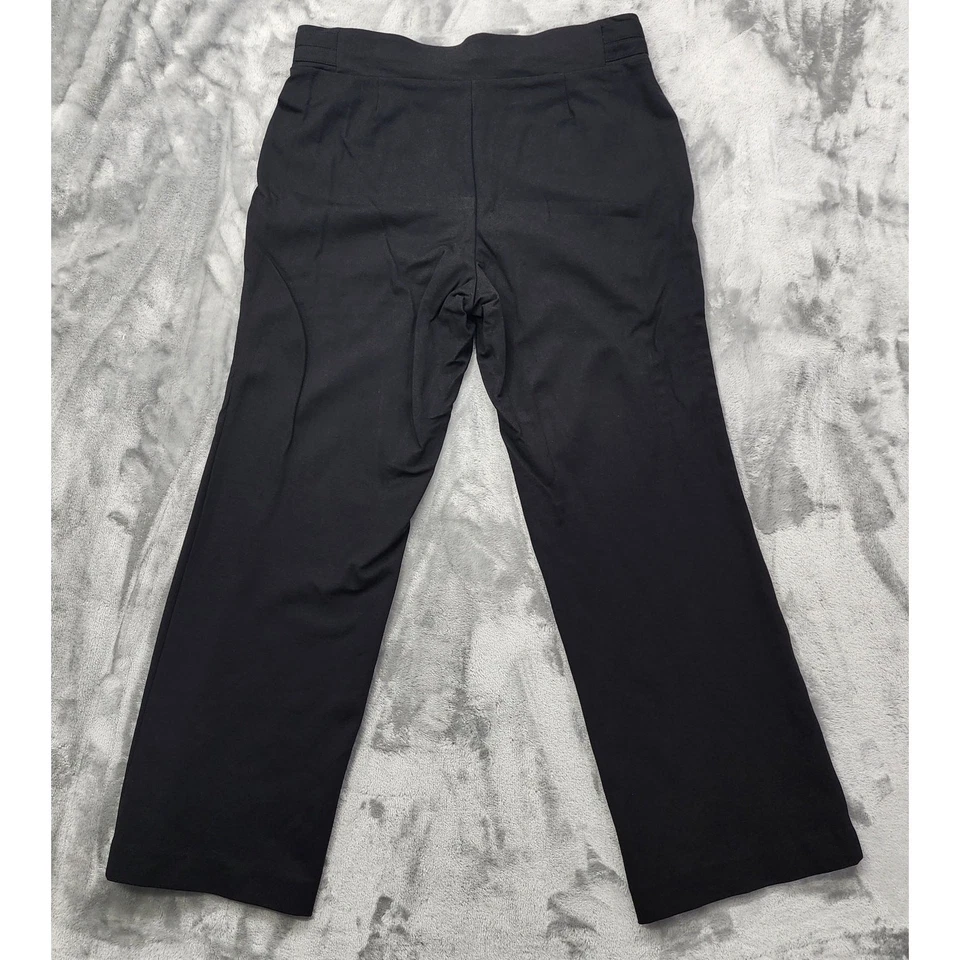 Pantalones Anne Klein para mujer 1X negros pierna acampanada elástico tejido oficina carrera Foto 3 de 4