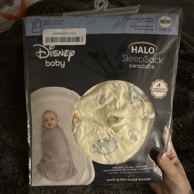 HALO SleepSack Swaddle 0-3 Months Cotton Disney Theme TOG 1.5 Yellow