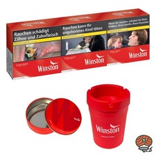 Winston Red/Rot Zigaretten 6XL 3x 58 Stück + 2 Winston Aschenbecher