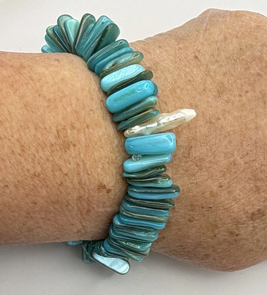 弹性手链 紫水晶拖把 石块 粗巧 波希米亚 批量 3 件 自然主义者 — 第 2/4 张图片