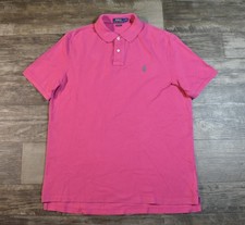 Polo Ralph Lauren Classic Fit Pink 100 Cotton Short Sleeve Polo Shirt Men's L