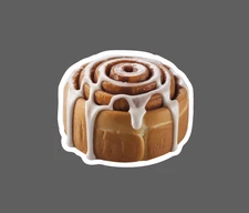 Cinnamon Roll Sticker Waterproof Decal Dessert Food Breakfast Snack Gift NEW