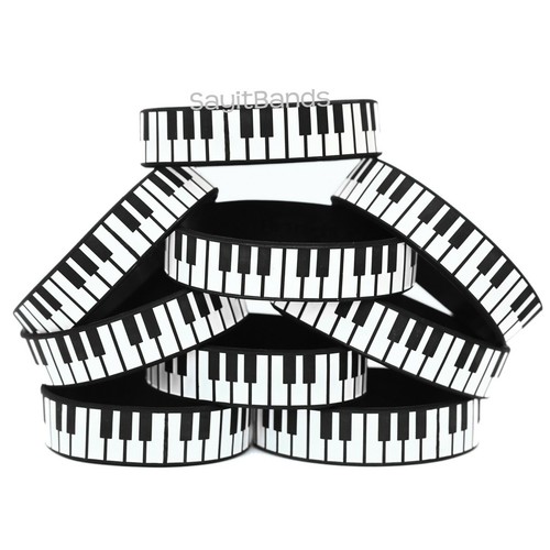  Piano Wristbands - Wholesale Silicone Bracelets for Pianist, Musician, Dance - Picture 3 of 10