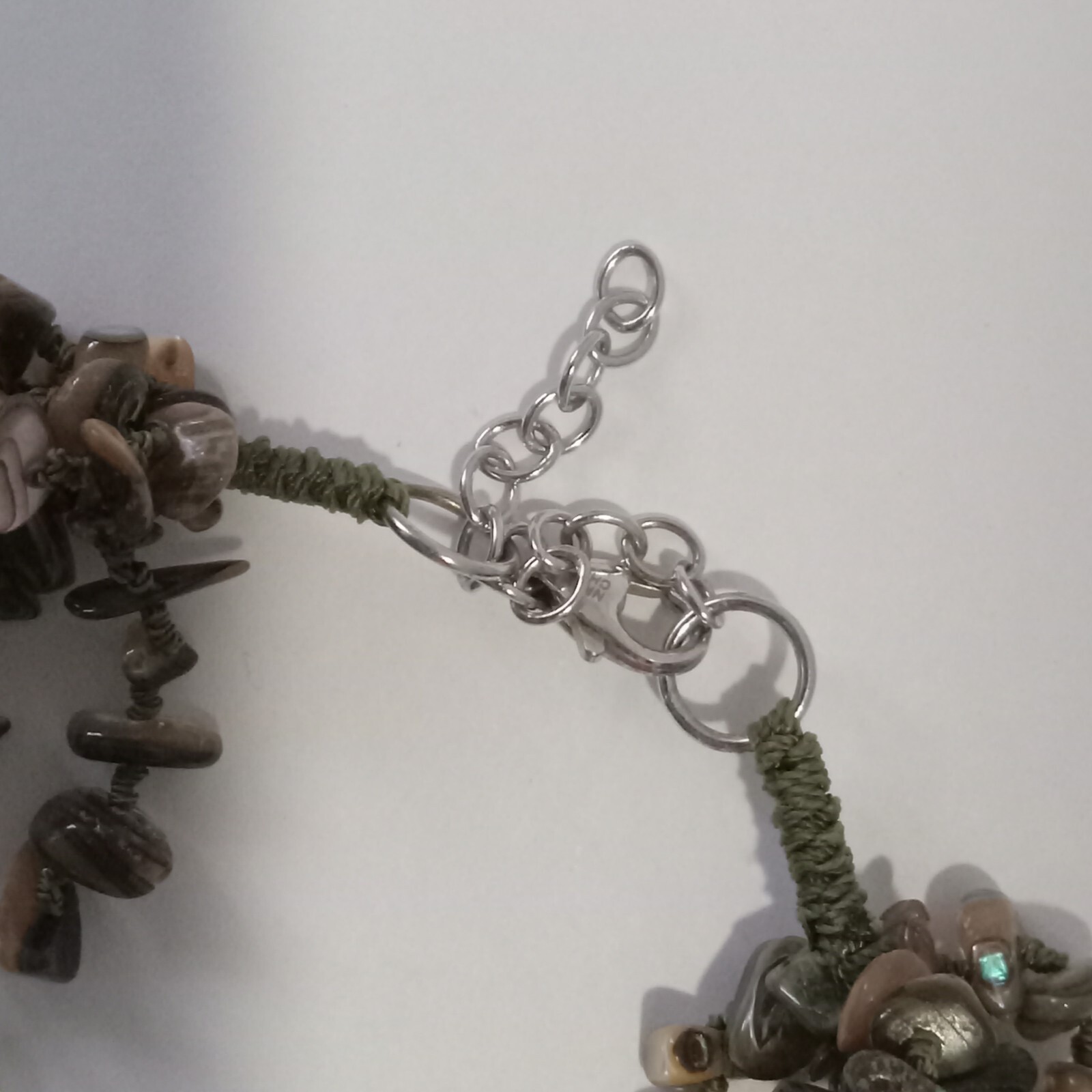 Multi Strand Abalone Shell & Turquoise Chip Neckl… - image 5