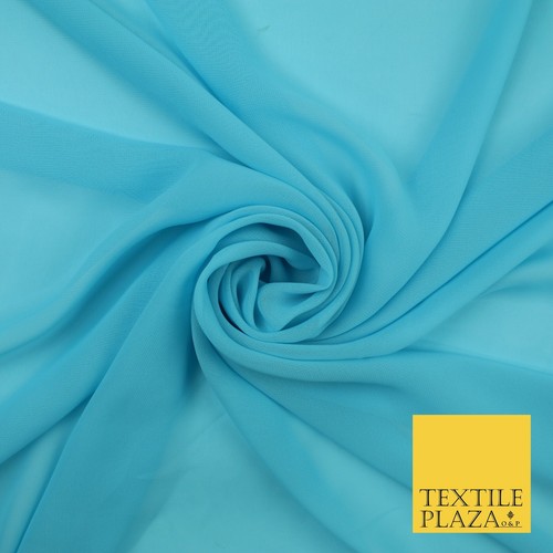 70 COLOURS Plain Dyed Chiffon Fine Soft Georgette Sheer Dress Fabric 57" Wide - Picture 39 of 209