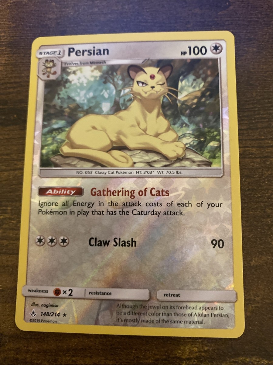 Persian Sun & Moon Unbroken Bonds Reverse Holo Rare 148/214 NM | eBay