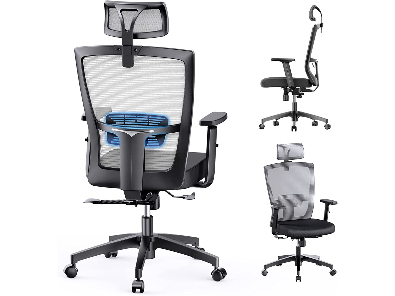 mfavour Ergonomic Office Chair with Back Support, Mesh Office Chair 035