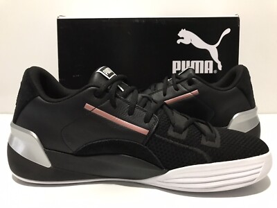 PUMA Clyde Hardwood Metallic Black/Puma/Silver 194044-01 Sz 10-12