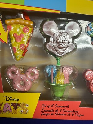 2024 Disney Parks Eats Snacks 6 Ornament Set Macaroon Ice Cream