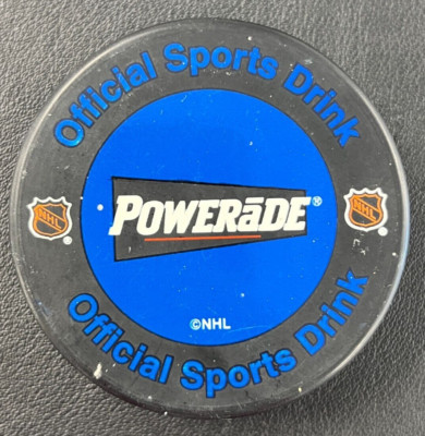 NHL Promotional Powerade Official Blue Hockey Puck VTG Sports Drink Excl. NICE!
