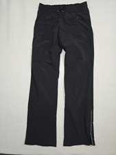 Athleta Womens Black Track City Pants Zippered Leg Elastic Waist Size 2