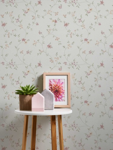 Profhome 937701-GU Blumen Tapete Floral matt weiß grün creme 5,33 m2 - Picture 7 of 7