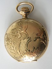 Waltham 1890 Sz 6s Fahy's 20 Yr Full Hunter Engraved Pocket Watch 10K GF Parts