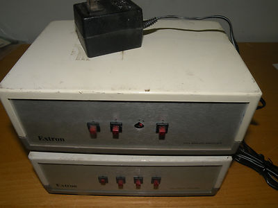 (2) Extron SW4 VGA AUTOSWITCH - VGA SWITCHER Parts /Repair See Description