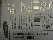 Samsung TV model UN55JU6500FXZA Various Parts