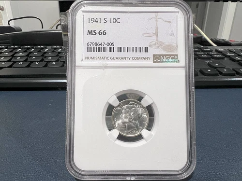 1941-S 10c Mercury Dime Silver NGC MS 66  (CJ)
