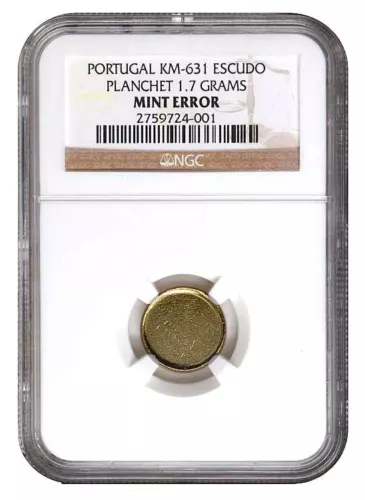 Complete NGC Graded Portugal Escudo Blank Planchet Set - Exceptionally Rare
