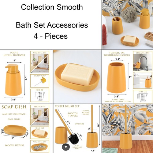 SMOOTH Bathroom Accessory Set-4 pieces - Stylish & Functional - Picture 98 of 98