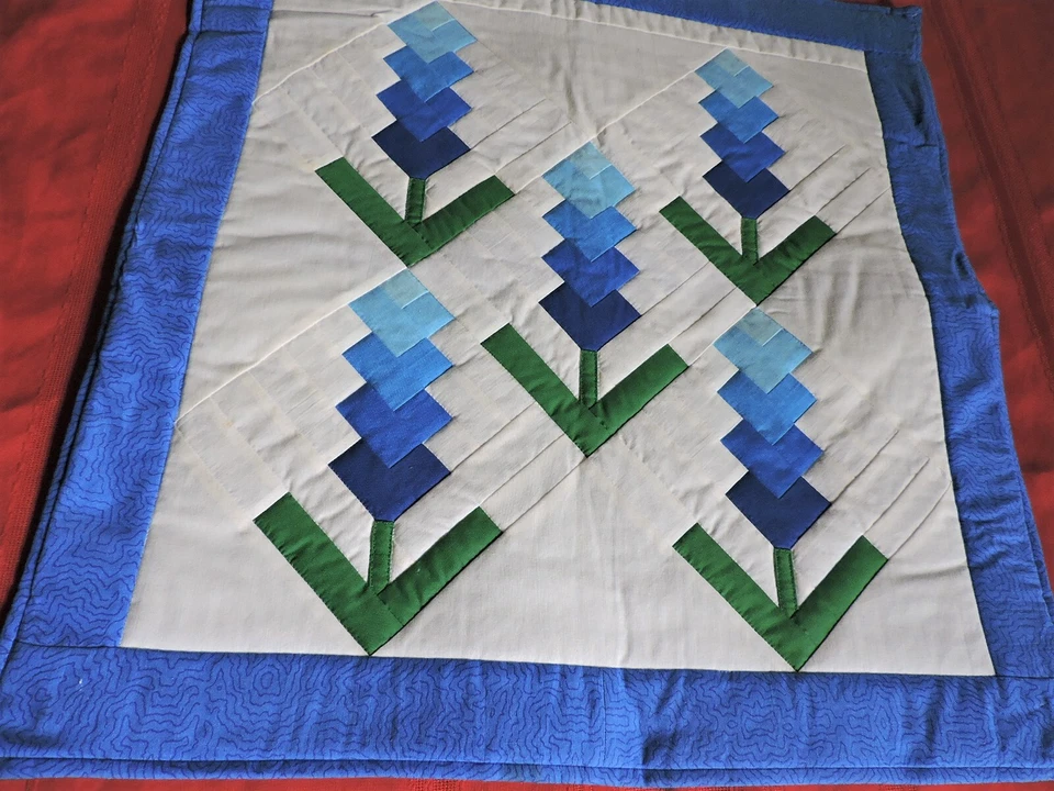 Really Cute Quilted Blue Bonnets Wall Hanging - Image 2 of 4