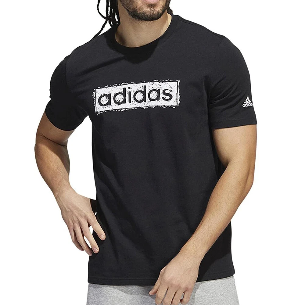 T shirt adidas homme noir et blanc cheap